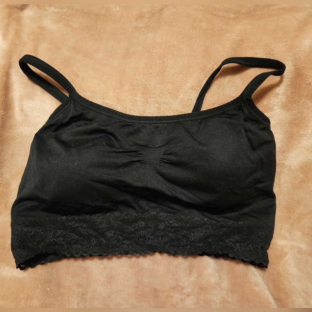 Women's Black Lace Trim Camisole